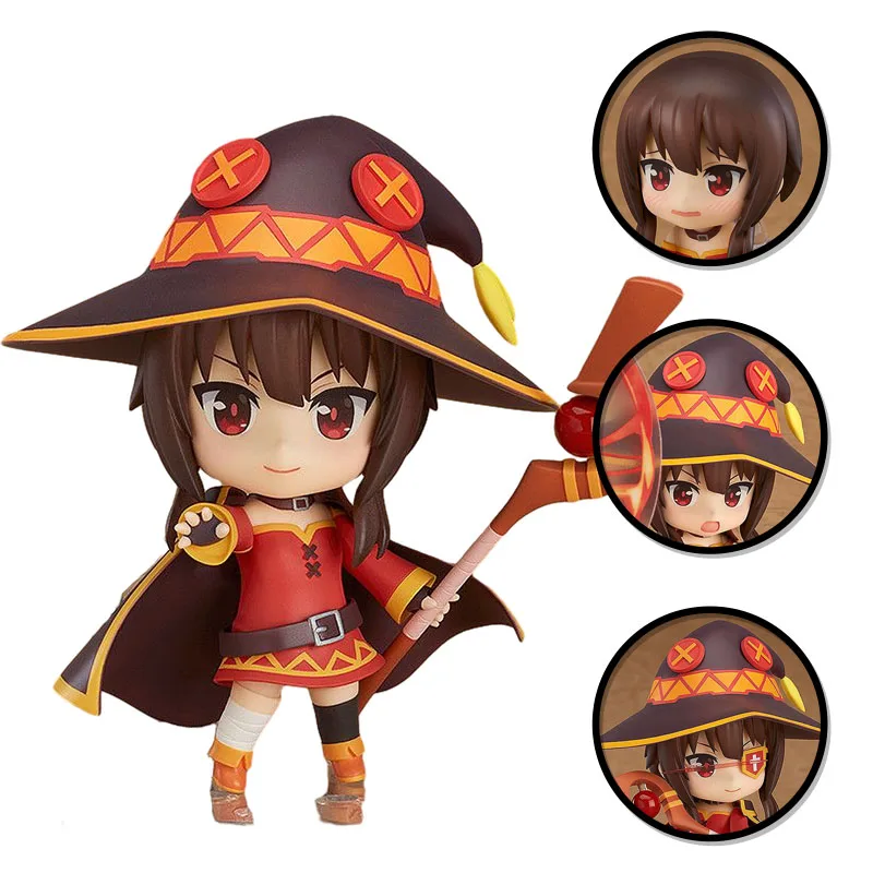 

Anime Blessings for a Beautiful World Figure Megumin AquaQ Version Cute Toy PVC Movable Face-changing Car Interior Decoration