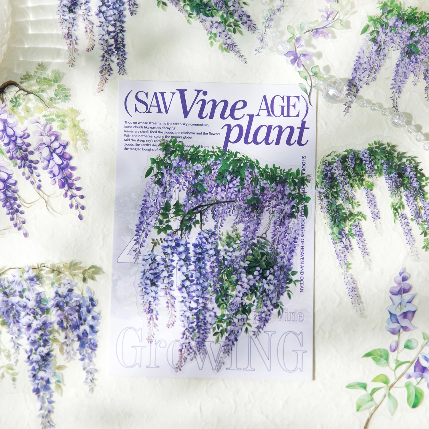 20 Шт. Набор Наклеек С Цветочным Венком Сделай Сам Клейкая Бумага Принадлежности