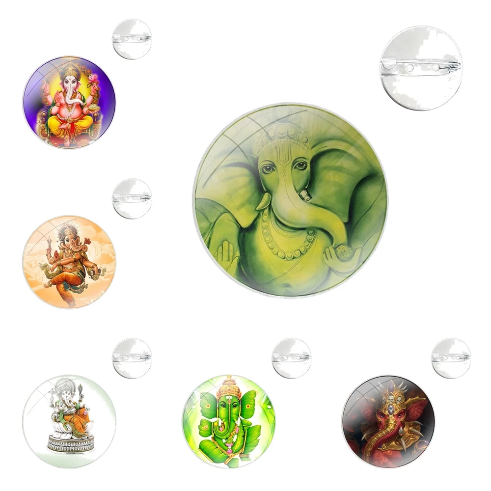 Ganesha индуийский Бог Ганеш булавки значки металлические броши для одежды рюкзака
