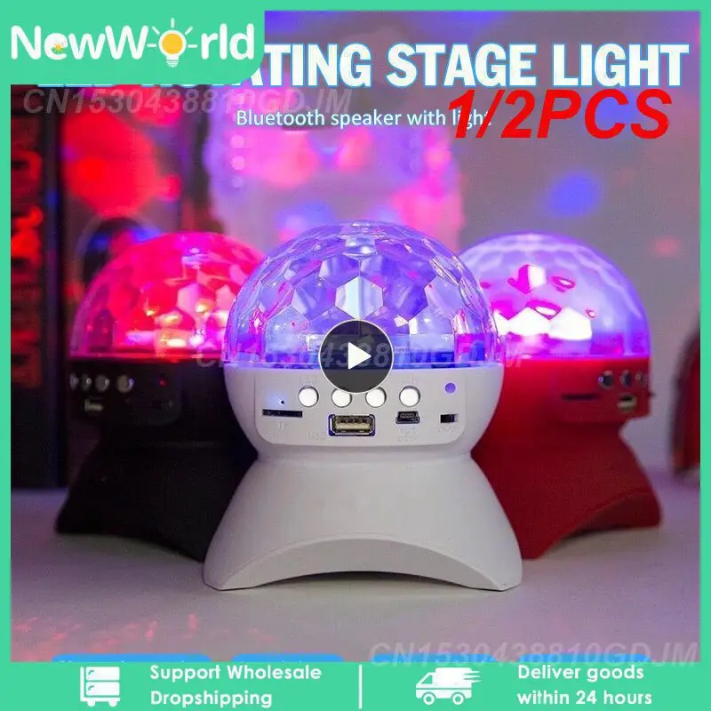 

1/2PCS Wireless BT Music Rotating Stage Light Dj Speakers Disco Ball 4K RGB Strobe Laser Projector Moving Head Lamp Led Party