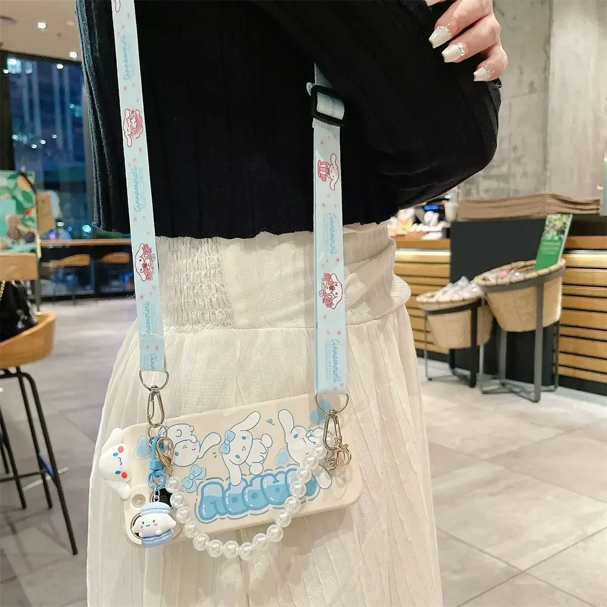 Sanrio Cinnamoroll почтовые Симпатичные чехлы для телефонов iPhone 16 15 14 13 12 11 Pro Max Mini XR XS MAX 8X7