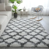 geometric plush carpet for living room home decoration kids children bed room fluffy floor carpets anti slip shaggy area rug