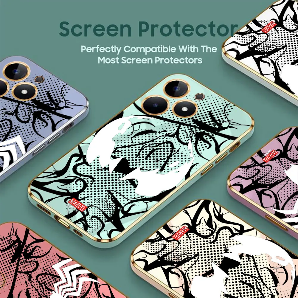 Чехол для телефона с логотипом Веном Человека-паука Marvel huawei Honor 90 70 50 20 Y9 Y8P Y7 Y7A Y6 Y6P