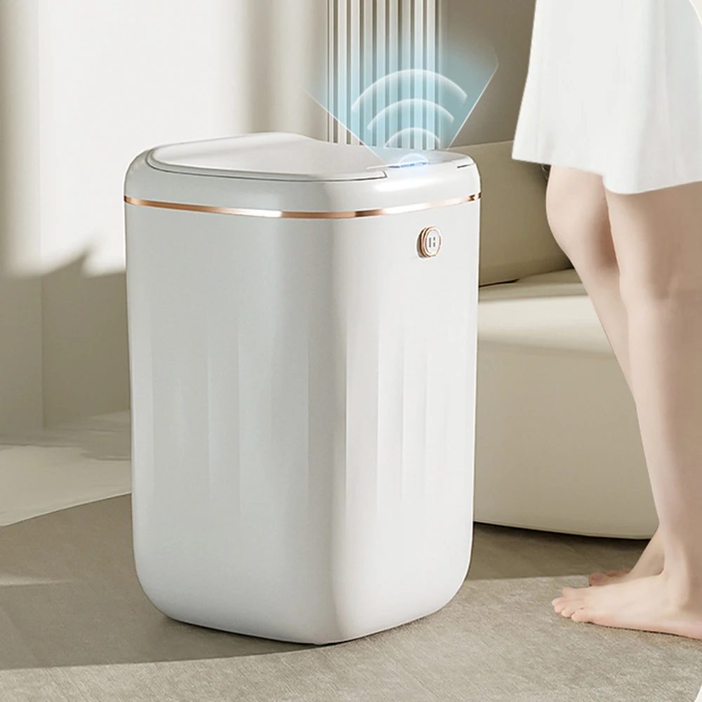 

Induction Trash Can Smart Sensor Garbage Bin Automatic Packing Kitchen Bathroom Waterproof Large Privacy Trash Bin