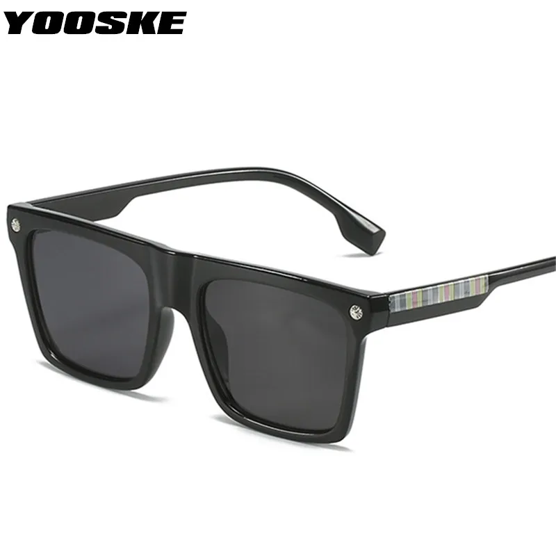 

Солнцезащитные очки YOOSKE в клетку для мужчин и женщин UV-400, оверсайз в винтажном стиле, с квадратным принтом