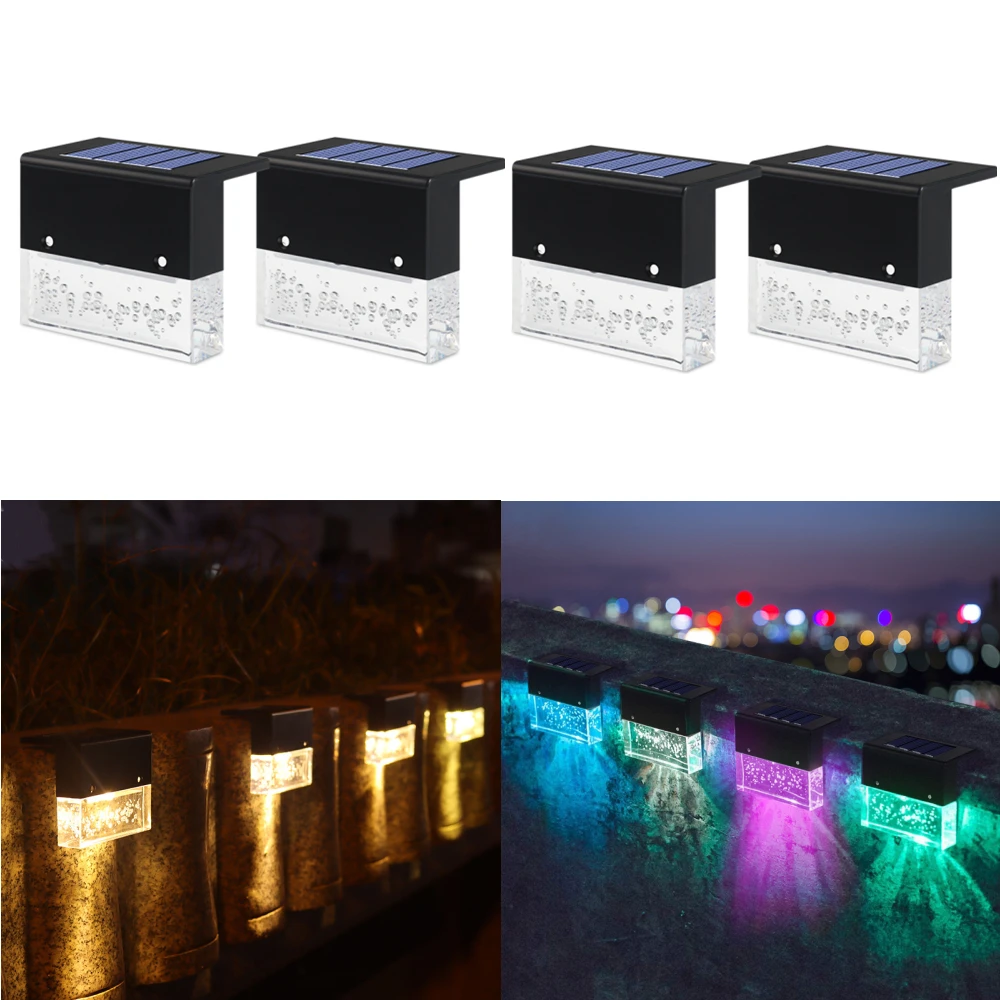 

RGB-лампы на солнечной батарее, 4 шт.