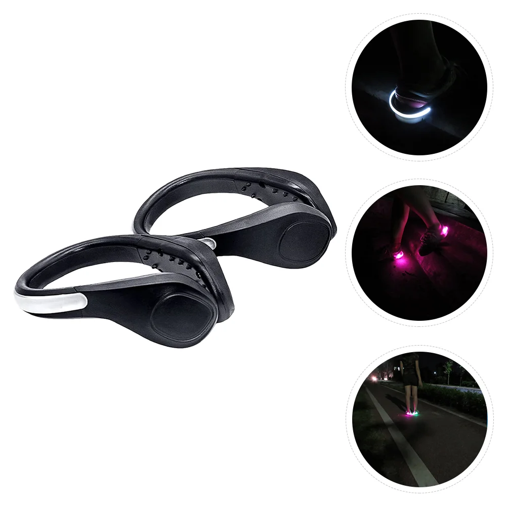 

2 Pcs Outdoor Luminous Shoe Clip Night Run Bicycle Accessories Running Light Clips Cr2016 Batteries Safety Lights Runners