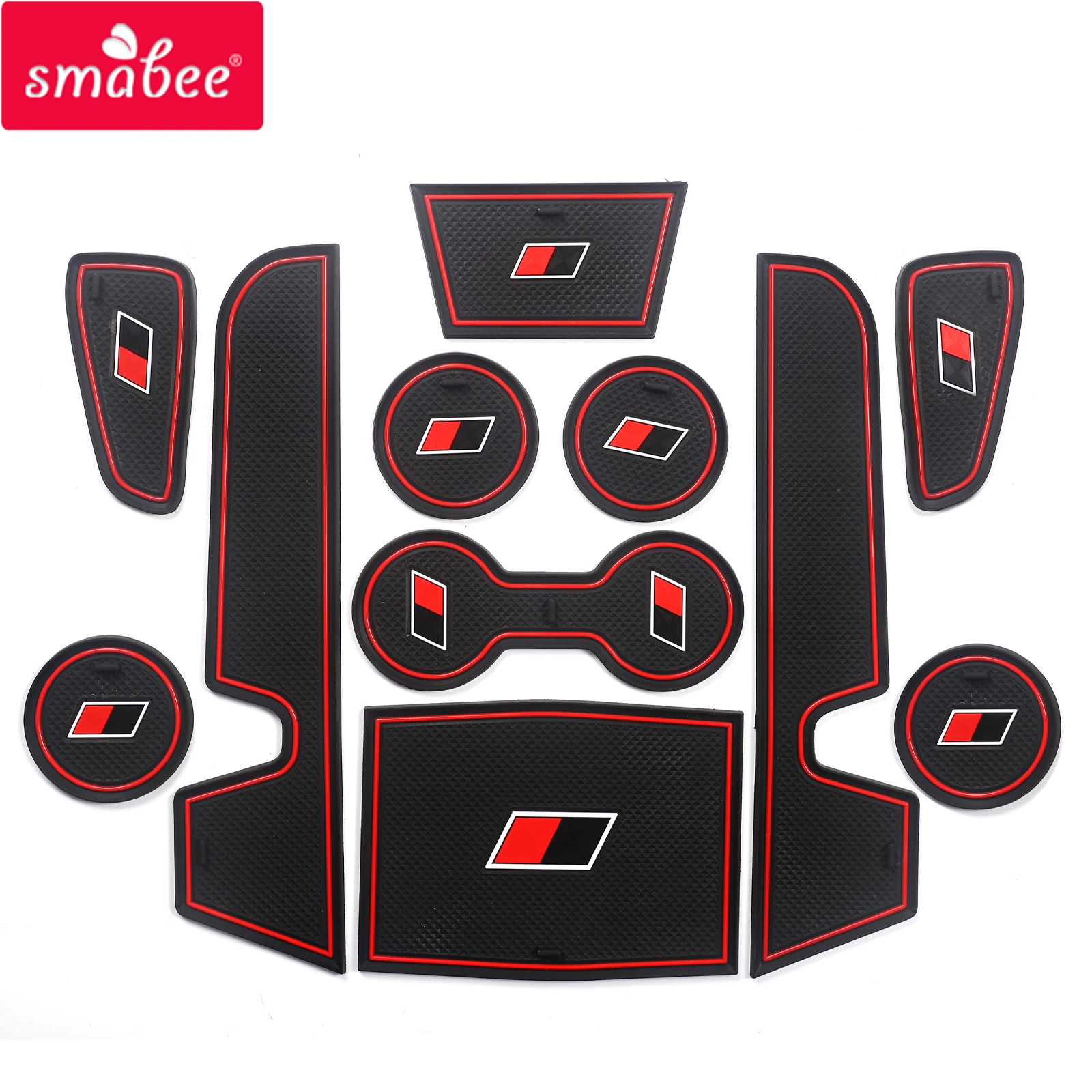 

Smabee Anti-Slip Gate Slot Mat for Toyota Corolla 2019 - 2022 GR Cup Holders Interior Accessories Non-Slip Door Pad Coasters
