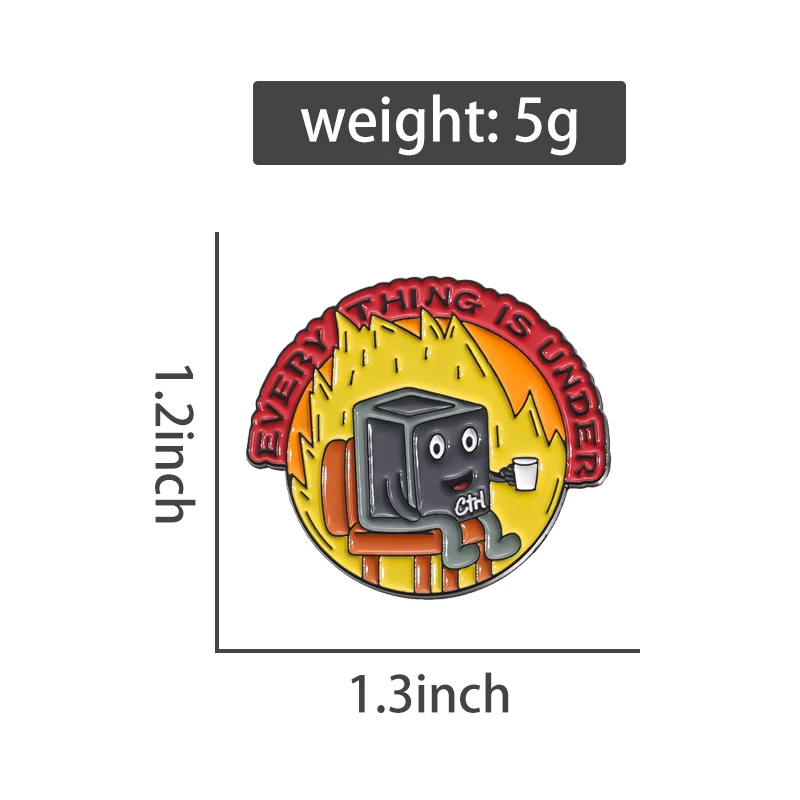 Каждая вещь под клавишами Ctrl броши индивидуальные эмалированные заколки