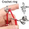 New DIY Knitting Loop Crochet Tool Multi Style Ring Finger Wear Thimble Yarn Adjustable Open Finger Ring Sewing Accessories 2