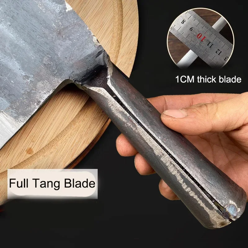 Кованый нож ручной работы из марганцевой стали для нарезки 1 кг резки костей