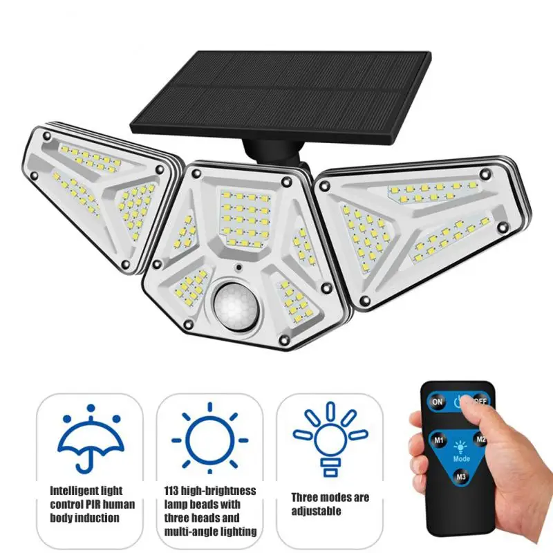 

Super Bright Solar Lights 113led IP65 Waterproof Outdoor Indoor Solar Lamp With Adjustable Head Wide Lighting Angle Solar Lamps