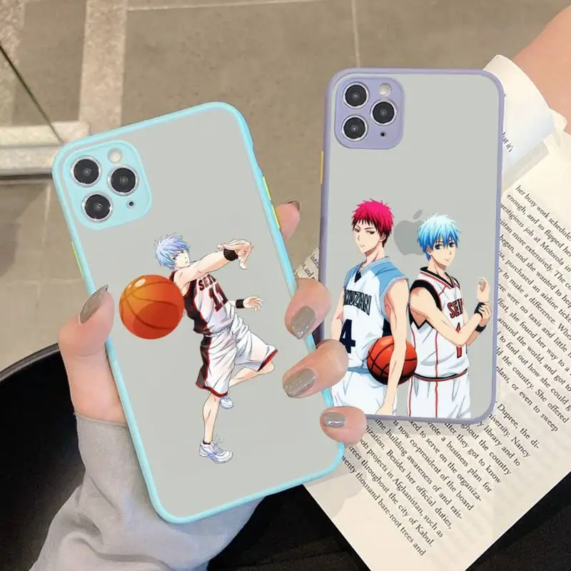 

Yinuoda Kuroko No Basket Anime Phone Case for iPhone X XR XS 7 8 Plus 11 12 13 pro MAX 13mini Translucent Matte Shockproof Case