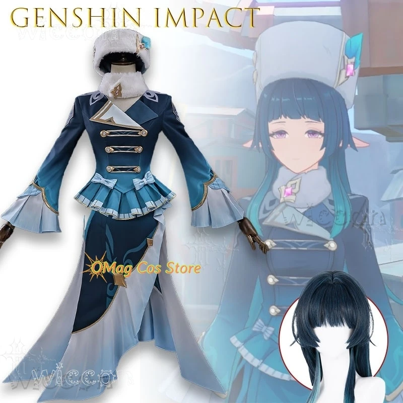 Фото Костюмы на Хэллоуин: косплей-наряд персонажа Селаэно из Genshin Impact, костюм персонажа игры в аниме-стиле для женщин. №1