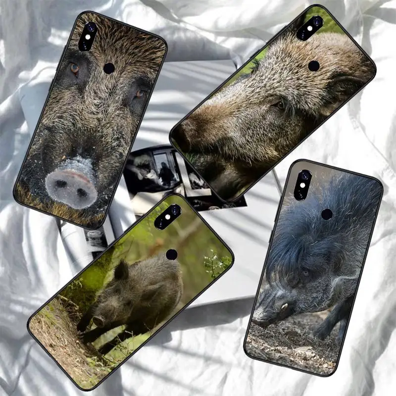 

Wild boar animals are ferocious Phone Case For Xiaomi Redmi note 7 8 9 11 i t s 10 A poco f3 x3 pro lite funda shell coque cover