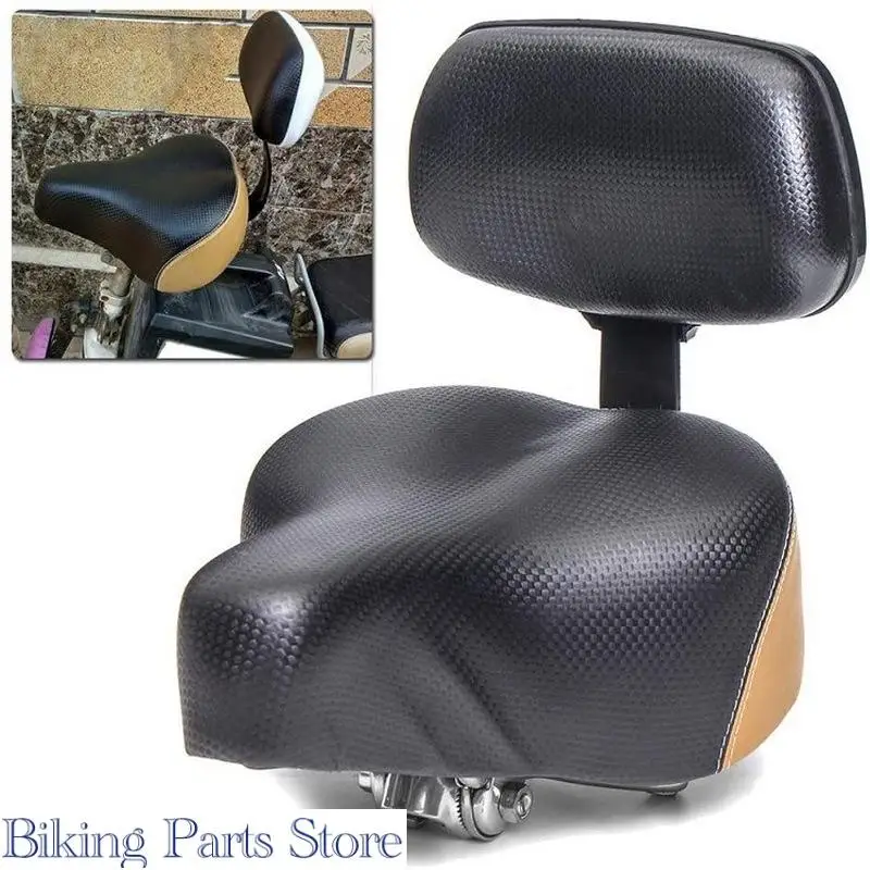 

Wide Big Bum Bicycle Saddle Comfortable Soft Electric Scooter Seat Cushion with Backrest Universal Bike Seat Cover Cycling Parts