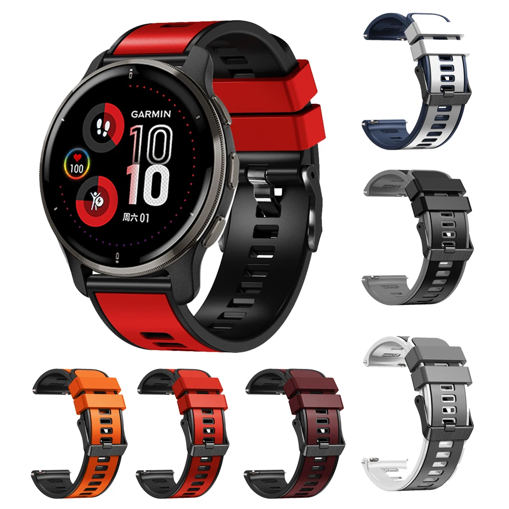 

Ремешок силиконовый для Samsung Galaxy Watch 4 Classic, резиновый браслет для наручных часов Huawei Watch Series GT 40 мм, 20 мм 42 мм 46 мм