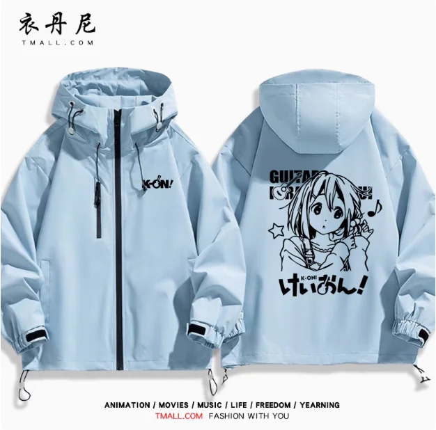 Фото Аниме K-ON Akiyama Mio Hirasawa Yui уличные куртки с капюшоном косплей осень-зима студенческие мужские и женские пальто куртки топы №4