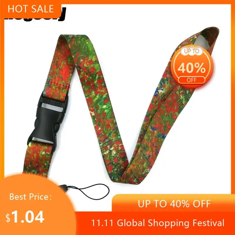 

Van gogh Poppy field June Lanyard Badge ID Lanyards/ Mobile Phone Rope Key Lanyard Neck Straps Accessories