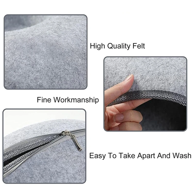 

P82D for CAT Tunnel Round Bed Detachable Condo Toy with Peek Hole Soft Felt Hideout