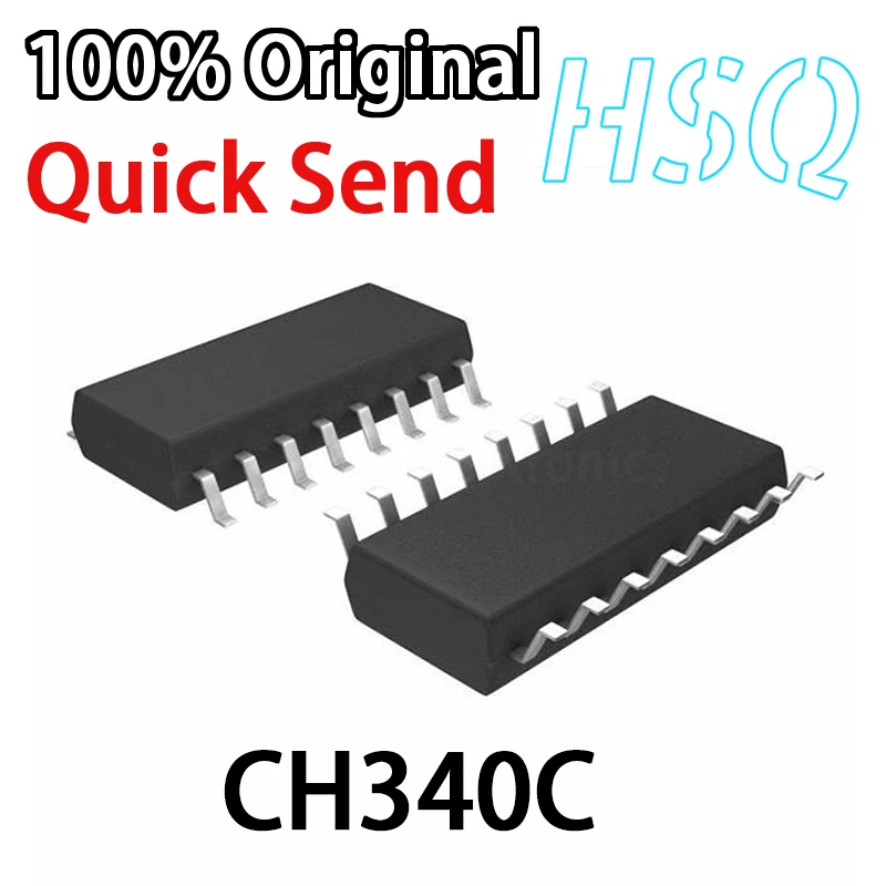 

5 шт. CH340C от USB к последовательному чипу интегральной схемы, встроенный Кристальный Вибрационный патч SOP16, новый оригинальный CH340