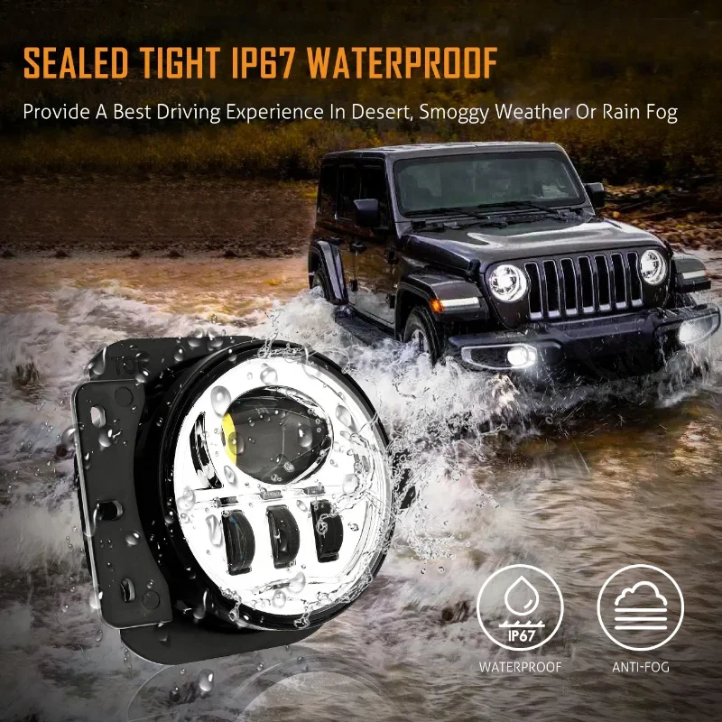 4-дюймовый автомобильный фонарь противотуманные фары сигнальная лампа для Jeep JL