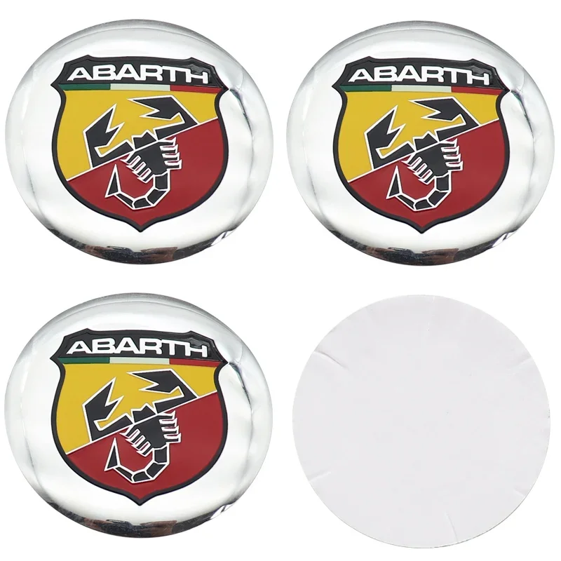 

4 шт. 3D новый 50 мм логотип Abarth, эмблема автомобиля, центральная ступица колеса, авто обод, ремонт, пыленепроницаемые крышки значков, наклейка, аксессуары для стайлинга