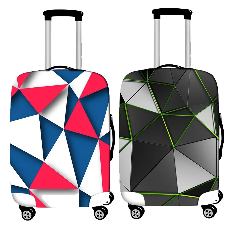 Geometric Pattern Luggage Protctive Cover19-32 Inch Trolley Case Cover Travel Accessories Stretch Cloth Suitcase Protctive Cover