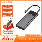 NOVOO 12 в 1 USB 3.0 концентратор для Nintendo Switch Type C to HDMI 100 Вт адаптер док-станция для ноутбука для Macbook Pro USB C разветвитель macbook air m1 переходник usb на type с переходник