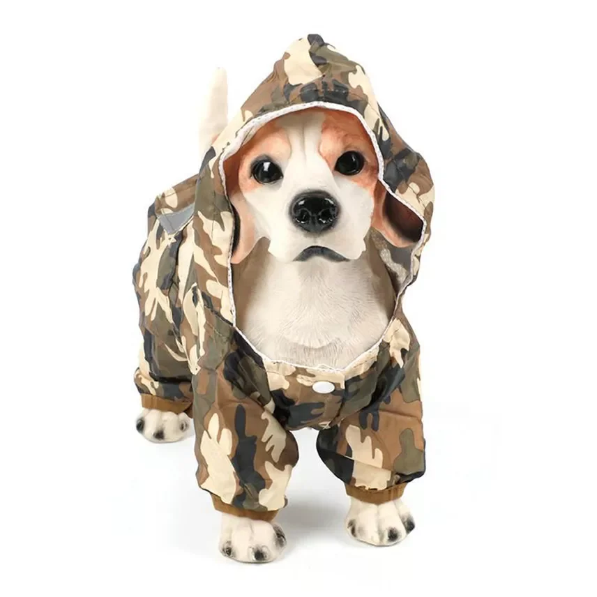 

Pet Dog Rain Coat Clothes Puppy Casual Cat Raincoat Waterproof Outdoor Rainwear Hood Apparel Jumpsuit Pet Supplies
