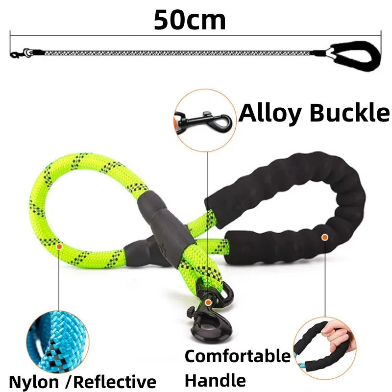 Нейлоновый Поводок для собак светоотражающая цепь с удобной ручкой прогулок