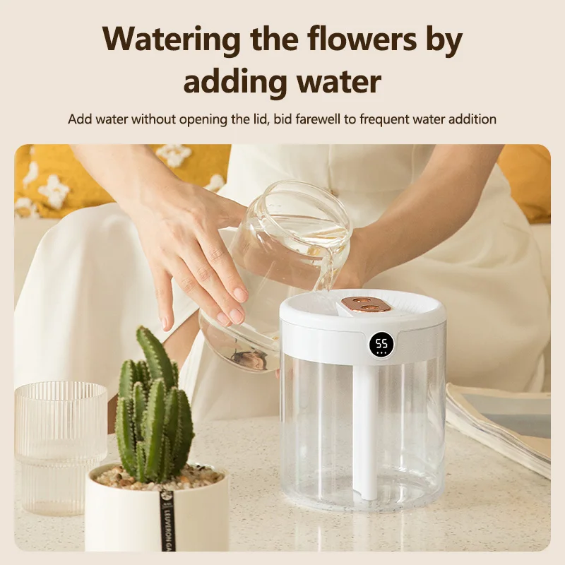 Увлажнитель воздуха с двойным соплом 2 л ЖК-дисплеем влажности