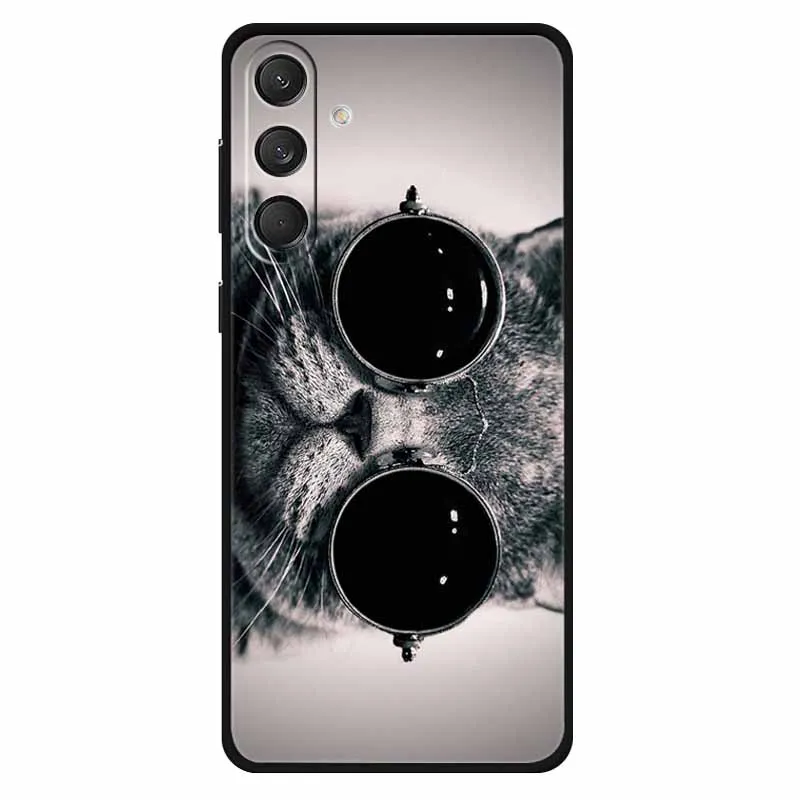 For Samsung Galaxy S23 Plus Ultra FE Cases Silicone Soft TPU Owl Luxury Back Cover New Protector Shell Wolf