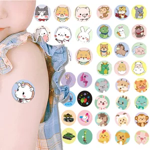 Imported 120pcs/set Cartoon Round Band Aid for Children Kids Skin Vaccine Injection Hole Patch Wound Plaster 