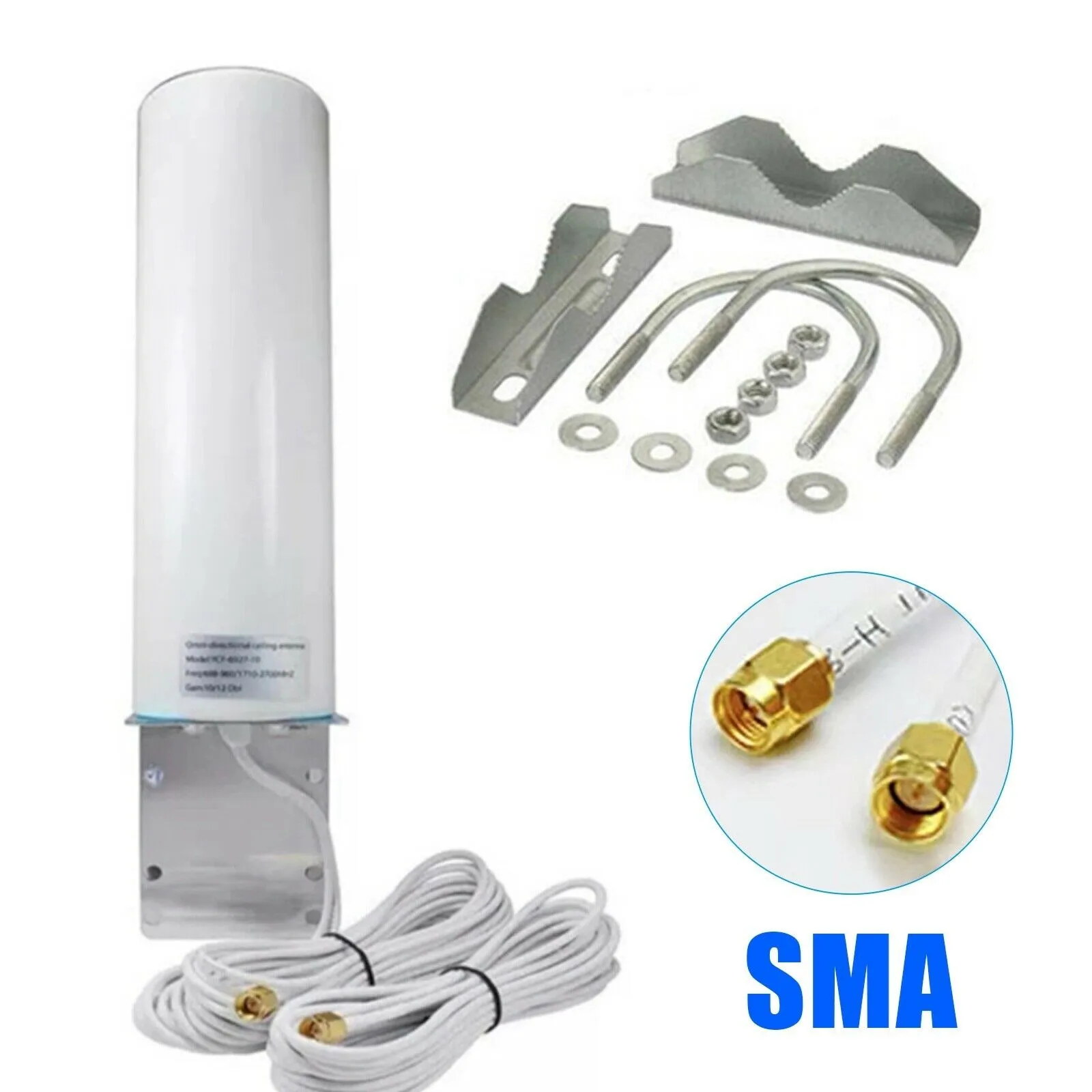 

10-12dBi Helium Hotspot Miner Antenna Kit Outdoor 915mhz LoRa Antenna 5 Meter Low Loss Cables For RAK Nebra Bobcat