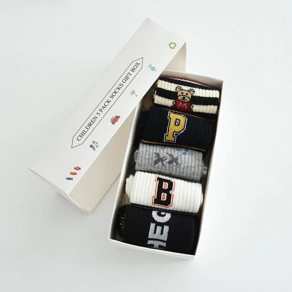 ya осенне-зимние детские хлопковые носки Lumiya упаковка из 5 пар бесшовные