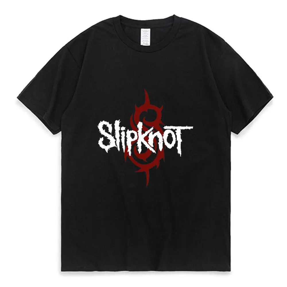Летняя женская футболка с принтом Slipknot коротким рукавом Женские топы из тяжелого