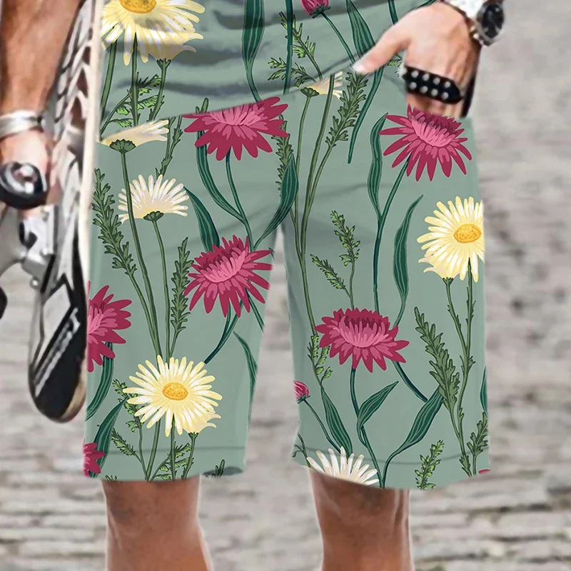 Шорты мужские пляжные в стиле Харадзюку модные крутые Короткие штаны с 3D