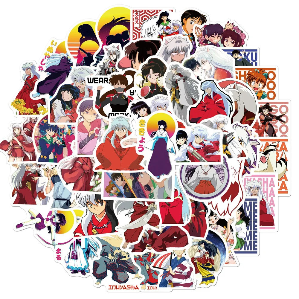 

10/30/50PCS Japanese Classic Anime Inuyasha Series Graffiti Stickers Suitcase Notebook Super Waterproof Stickers Wholesale