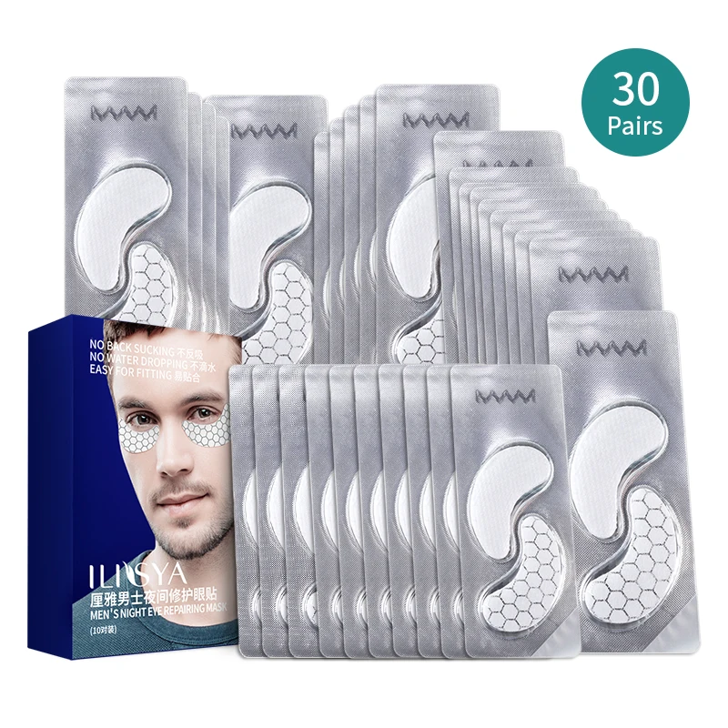 

Collagen Eye Patches for Men Moisturizing Eye Mask Gel Eye Pads Eye Bags Fine Lines Anti-wrinkles Dark Circle Removal-30 Pairs