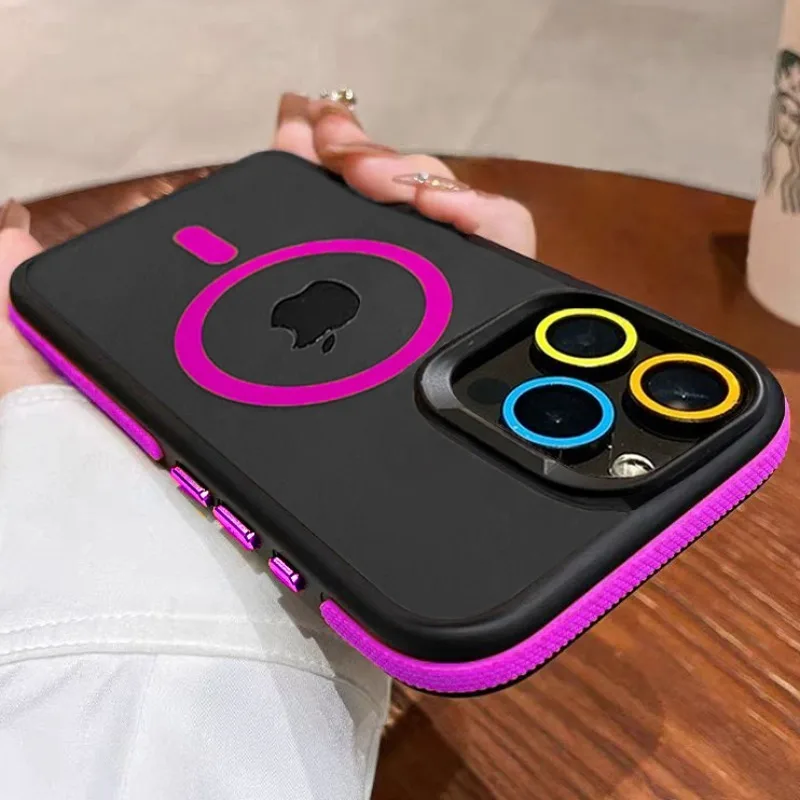 New Design Translucent Matte Magnetic Case for iPhone 16 15 14 13 12 11 Pro Max Plus Wireless Charge Mobile Phone Bumper Cover