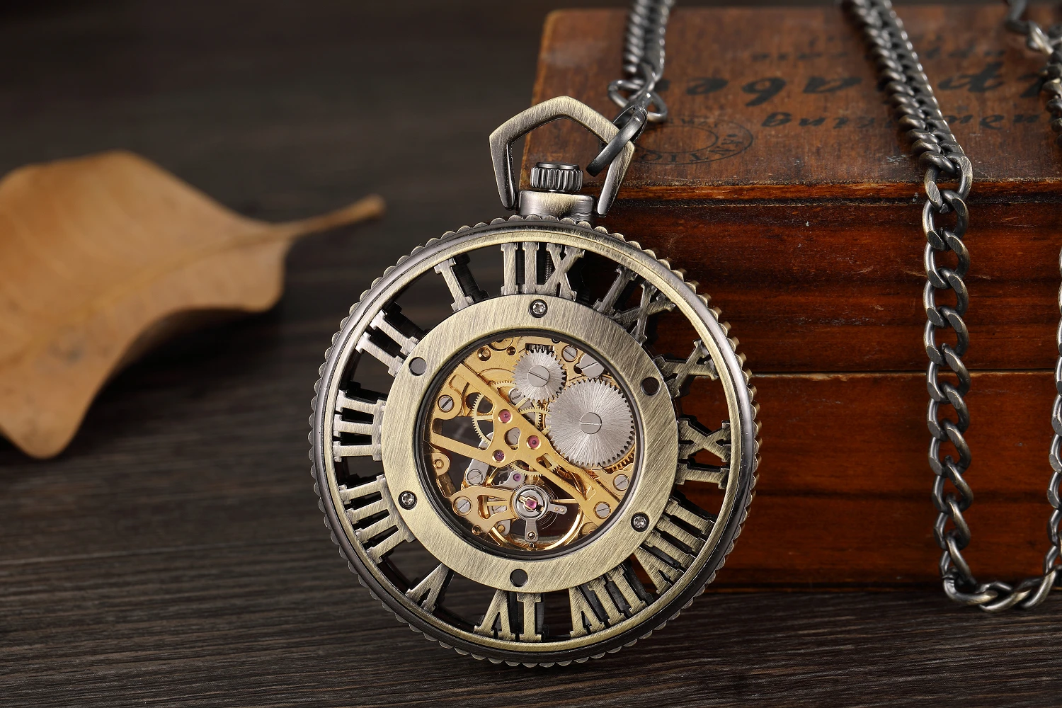 Retro Hand-WInd Mechanical Luxury Pocket Watch Hollow Steampunk Silver Watches Roman Numerals Clock With Fob Chain Reloj Hombre