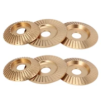 6pcs wood grinding wheel rotary disc sanding woodworking carving abrasive disc tools for angle grinder bore 22mm