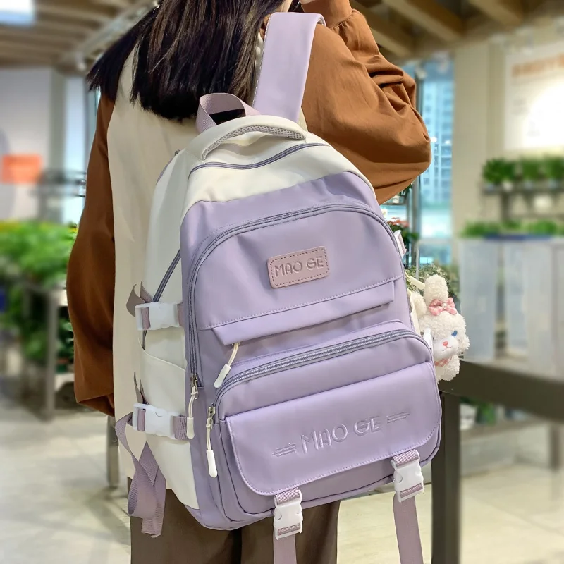 

Женский милый Удобный Фиолетовый крутой рюкзак для девочек-подростков, Модный женский школьный рюкзак для ноутбука, модная Женская дорожная сумка для книг