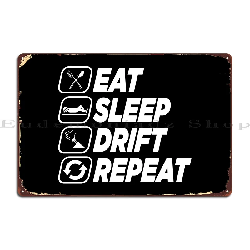 Пишите спящий Дрифт повторный металлический знак настенная роспись дизайн кино кухня клуб оловянный знак плакат