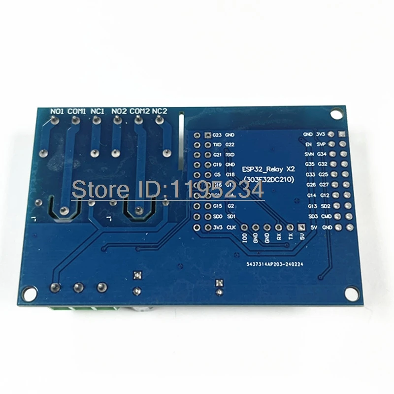 Двухканальный беспроводной релейный модуль Wi-Fi ESP32 5 в 12 В