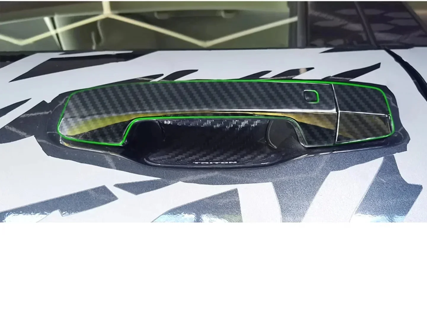 Для Mitsubishi Triton L200 2023 2024 АБС-пластик карбоновая дверная ручка чаша крышка накладка