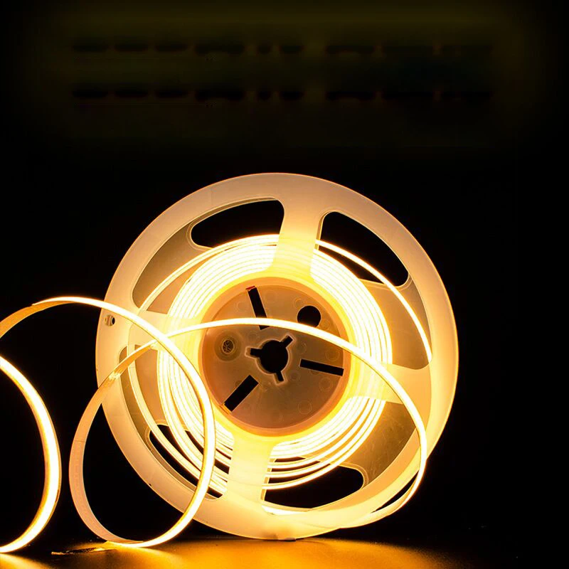 

LED Cob Strip LighT Flexible Ribbon DIY Colored Tape Diode DC 12V 24V Christmas
