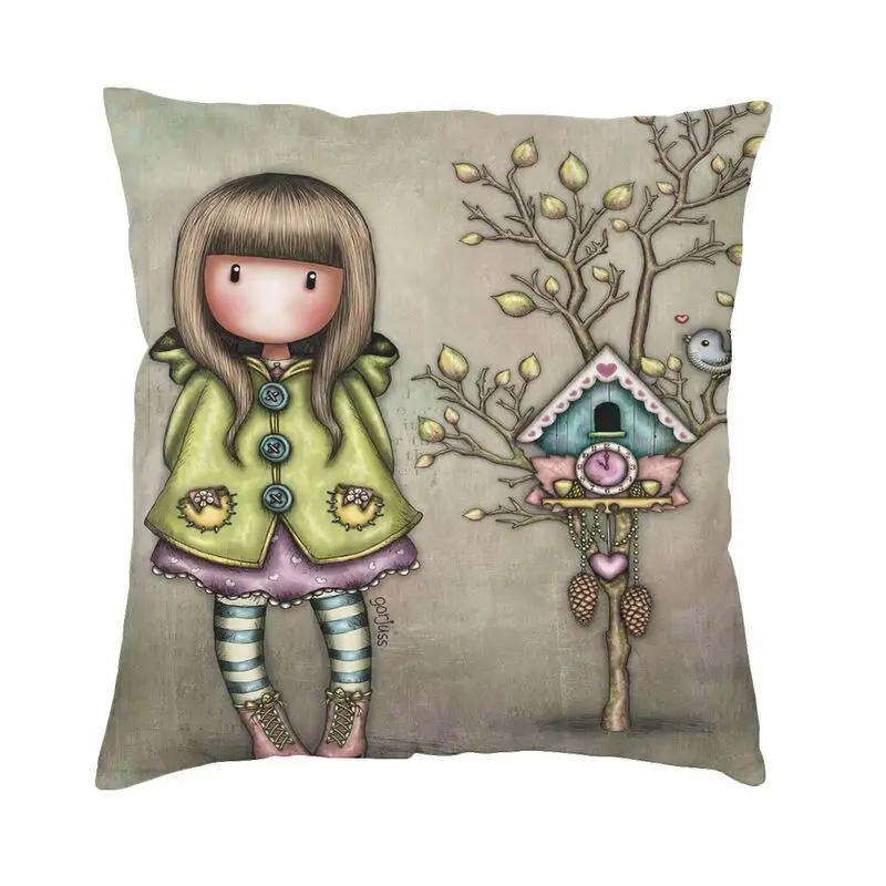 

Современный мультяшный чехол для подушки Gorjuss, Санторо, мягкий чехол для подушки в стиле каваи аниме, чехол для гостиной с 3D принтом, декорат...