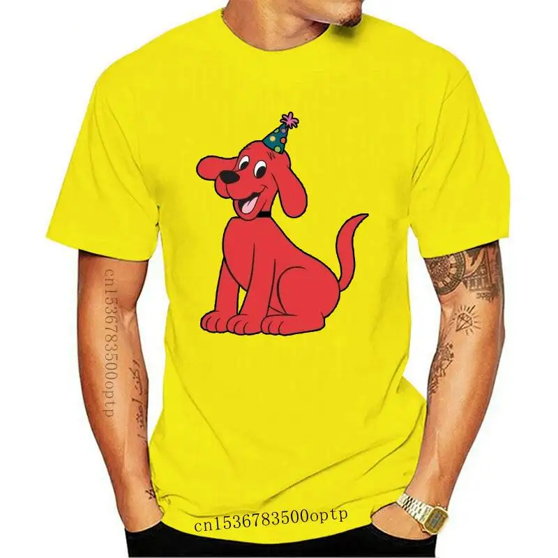 

FASHION New Men's Clifford The Big Red Dog Party T-Shirt Cheap Short Sleeved Tee Shirt